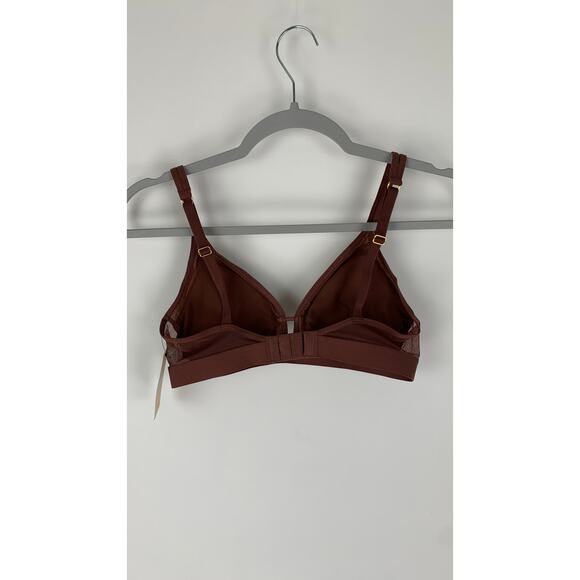 Lively The Mesh Trim Padded Bra Womens Small Umber Brown New Wireless - Picture 6 of 11